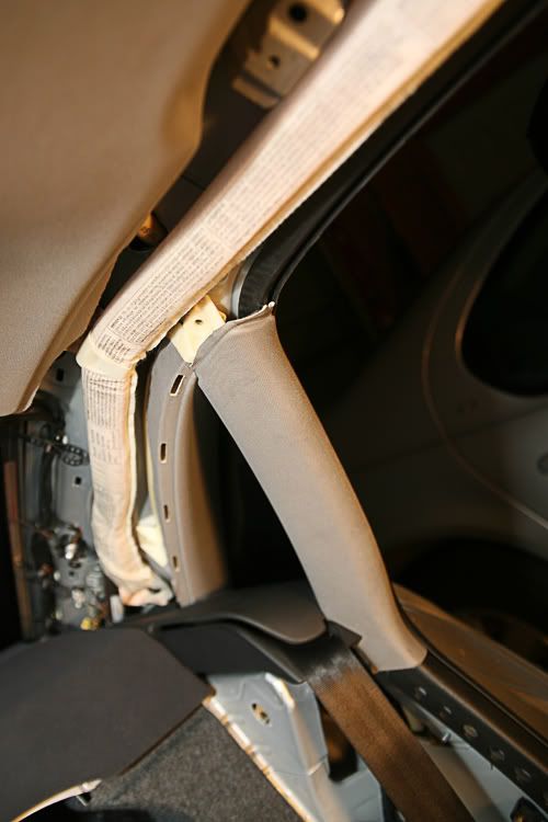 DIY removing C pillar and seat belt
